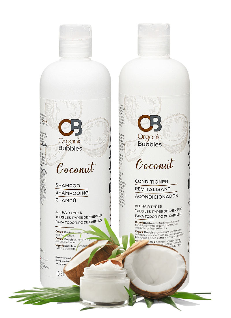 Organic Bubbles Coconut Shampoo and Conditioner - Best Organic Shampoo