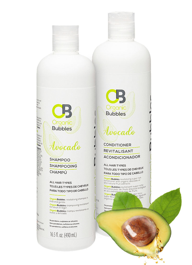 Organic Bubbles Avocado Shampoo and Conditioner - Best Organic Shampoo
