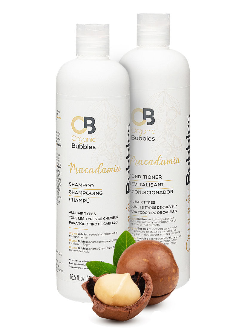 Organic Bubbles Macadamia Shampoo and Conditioner - Best Organic Shampoo